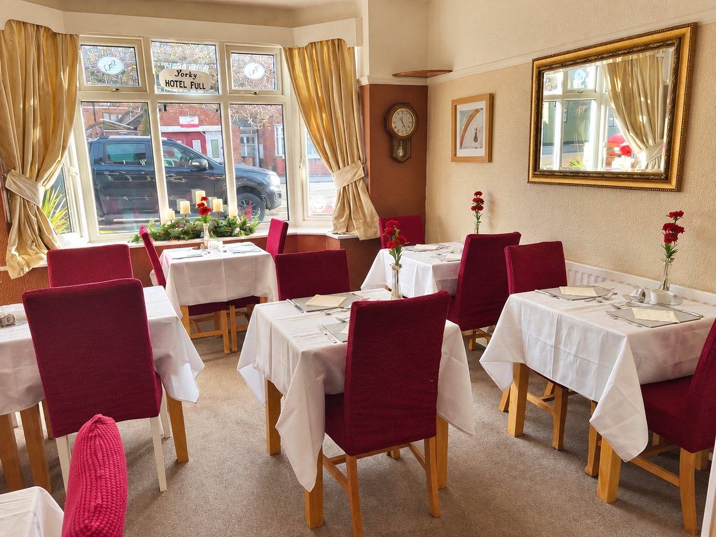 The bay-window dining room